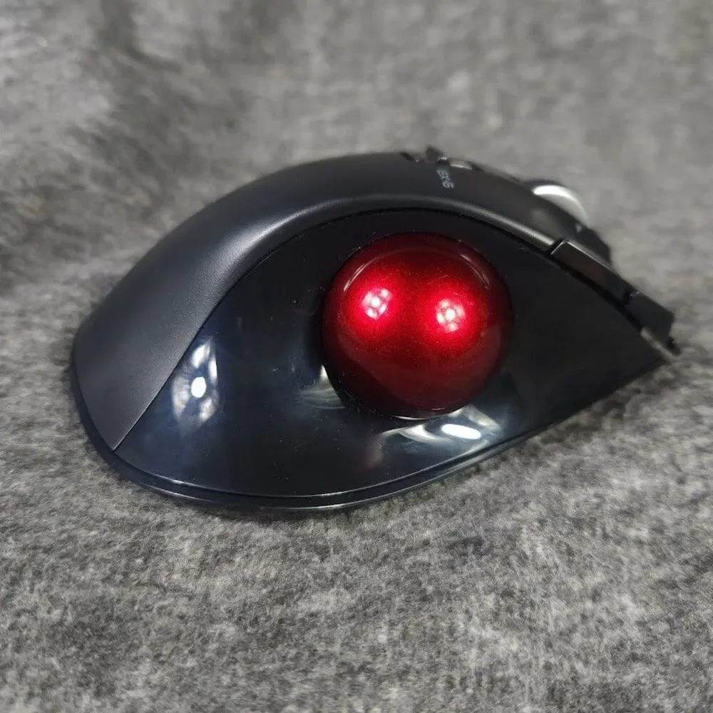 ELECOM EX-G Wired Trackball Mouse M-XT2URBK-G Vgc No Dongle No Battery Cover